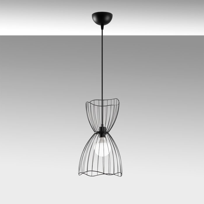 Opviq Zeyno - 6410 Lámpara de Araña Industrial Negra con Altura Ajustable